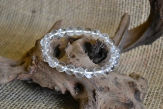 Náramek z minerálních kuliček, křišťál, průměr kuličky 8 mm