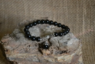 Náramek z minerálních kuliček, onyx, průměr kuličky 8 mm