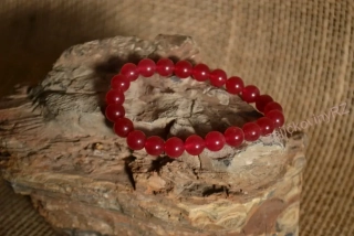 Náramek z minerálních kuliček, karneol, průměr kuličky 8 mm