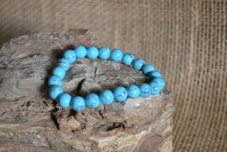 Náramek z minerálních kuliček, tyrkenit, průměr kuličky 8 mm