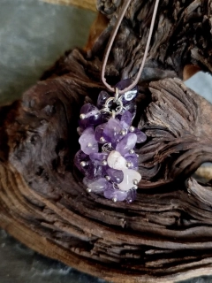 Přívěsek hrozen, ametyst, 4 cm
