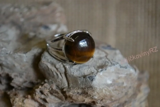 Prsten s nastavitelnou velikostí, tygří oko