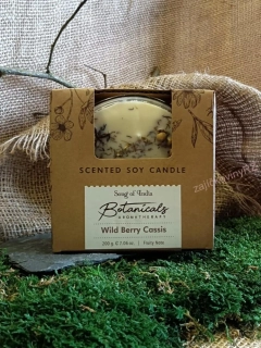 Organická tříknotová svíčka 200g, ve skle, Wild Berry Cassis