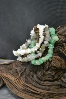 Náramky ze zlomků sada 3 ks s měsíčním kamenem