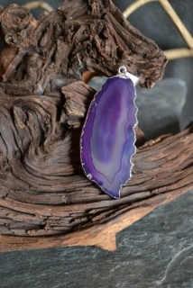 Přívěsek achát, 6x2,5 cm