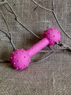 JK ANIMALS činka s rolničkou 14 cm, růžová