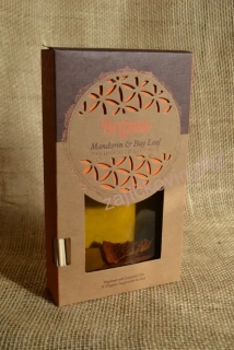 Organický difuzér 150 ml s tyčinkami, Mandarin & Bay leaf