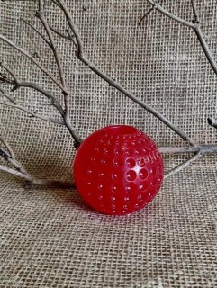 Dog Fantasy míček Strong 6 cm s důlky, červený