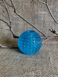 Dog Fantasy míček Strong 6 cm s důlky, modrý