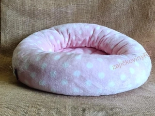 O'lala pets pelech Coral fleece 57 cm, růžovobílý s puntíky