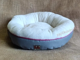 Huhu Bamboo pelech 42 cm, šedorůžový