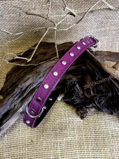 Kožený obojek zdobený 50 cm