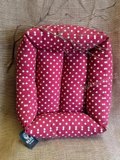 HPF pelech Makaron M 62 cm červený s puntíky