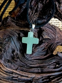 Přívěsek křížek avanturín, 2,5 cm