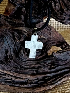 Přívěsek křížek křišťál, 2,5 cm