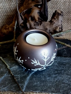 Svícen skleněný na čajovou svíčku