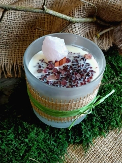 Vonná svíčka s minerály, RŮŽENÍN, velká, 400g