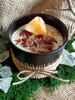 Vonná svíčka s minerály, KALCIT, velká, 400g