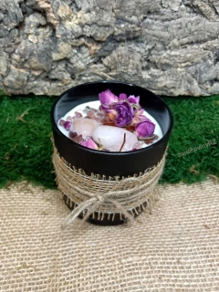 Vonná svíčka s minerály, RŮŽENÍN 2 ks, velká, 400g