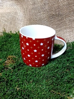 Hrneček červený, porcelán, 300 ml