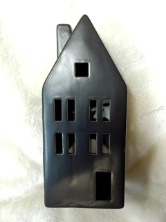 Domeček černý, keramický, 20cm