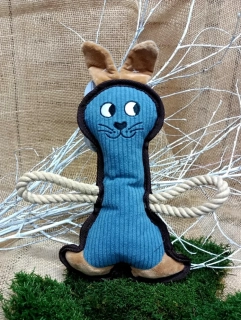 Látková hračka, králík modrý 33 cm