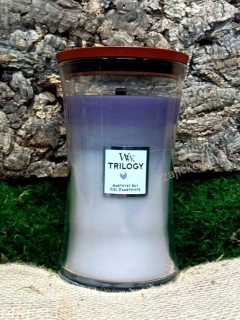 WoodWick svíčka váza 609 g Trilogy Amethyst sky