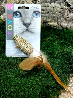 Magic cat myška s pírky, 18cm